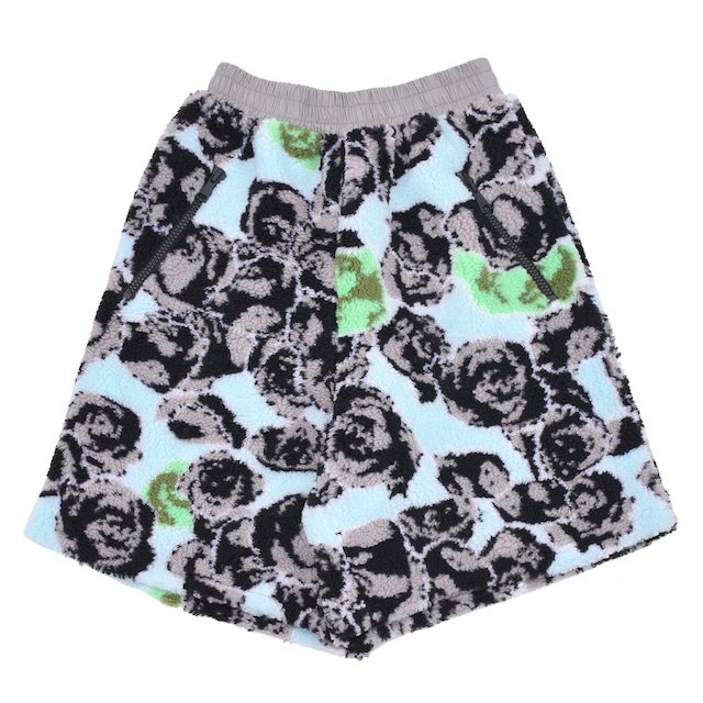 【NATASHA ZINKO】PIXEL ROSES PRINT FLEECE SHORTS(BLUE)