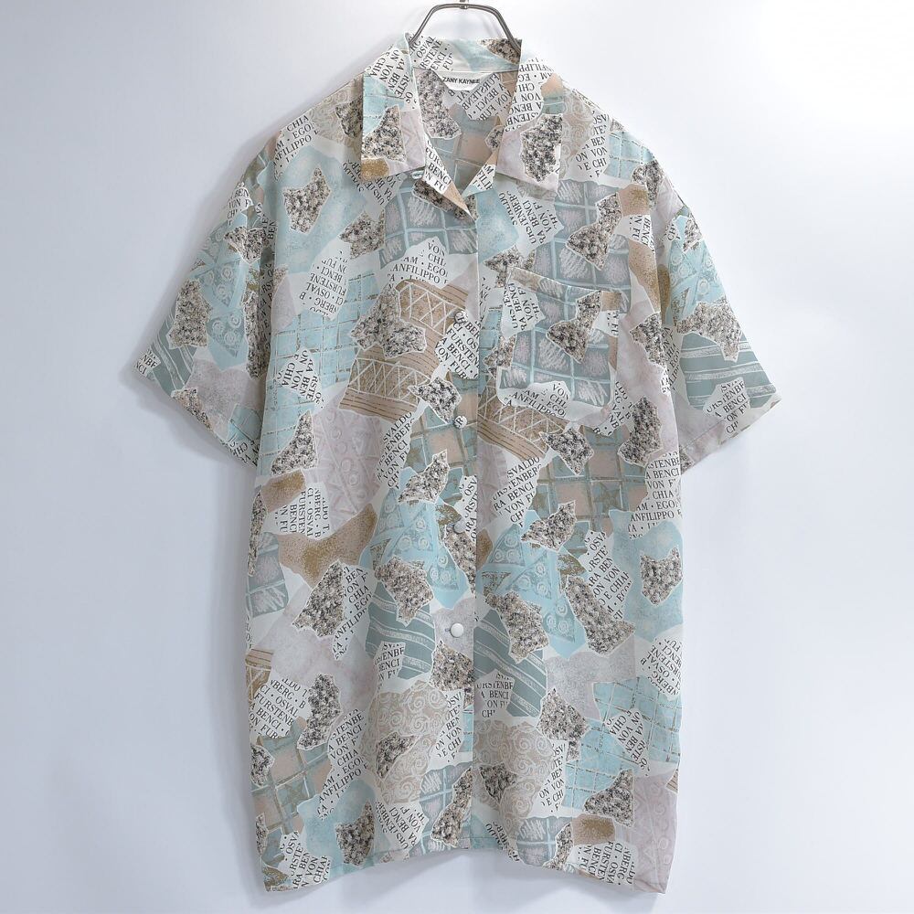 90s ZANY KAYNEE ゼイニーケイニー 総柄 デザイン 半袖 シャツ