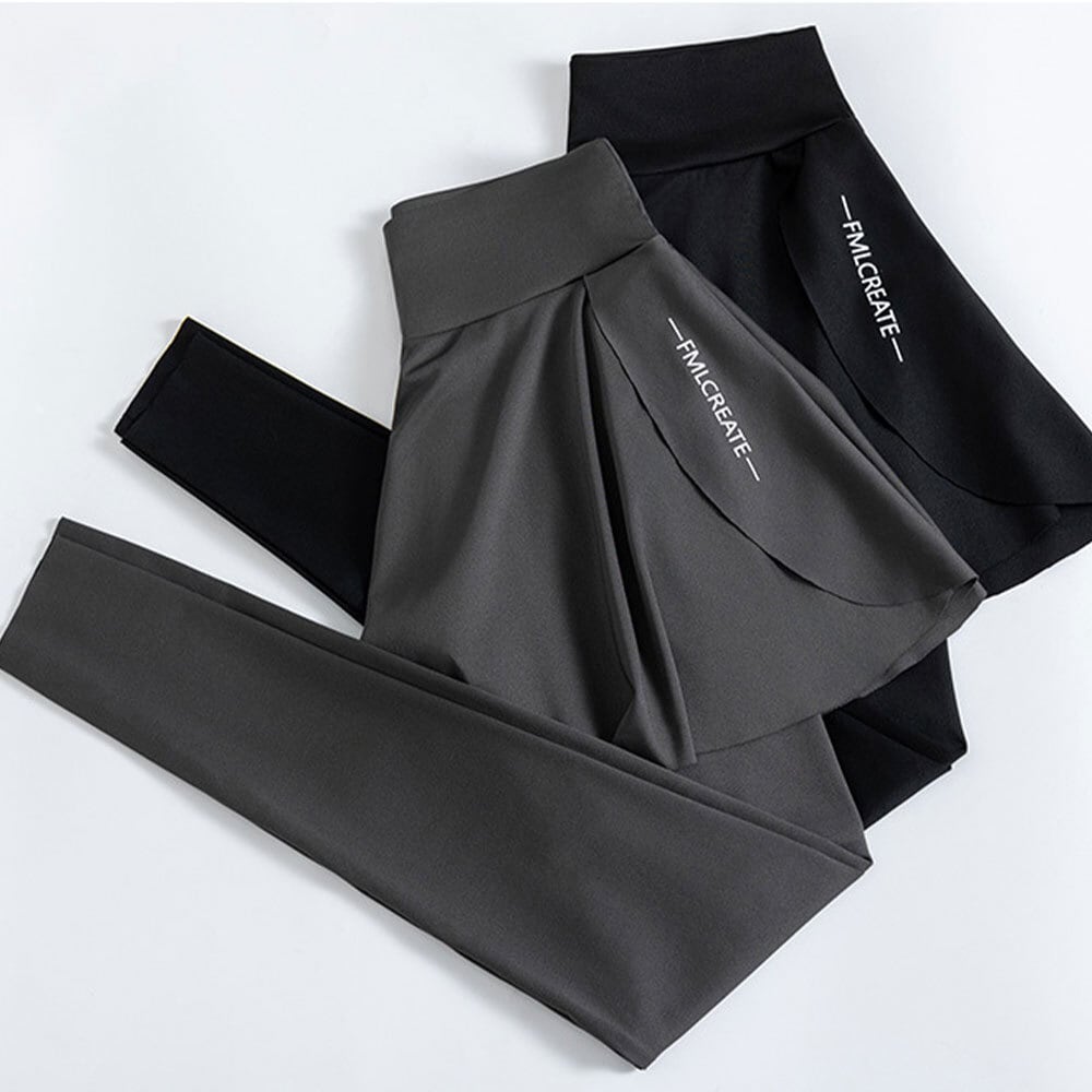 【送料無料】 スポーツパンツ スカート付き 重ね着風 ヨガパンツ レディース 春夏 韓国 ストレッチ フィットネス スポーツ ヨガ ダンス ハイウエスト スカート付きパンツ 大人可愛い 大人女子