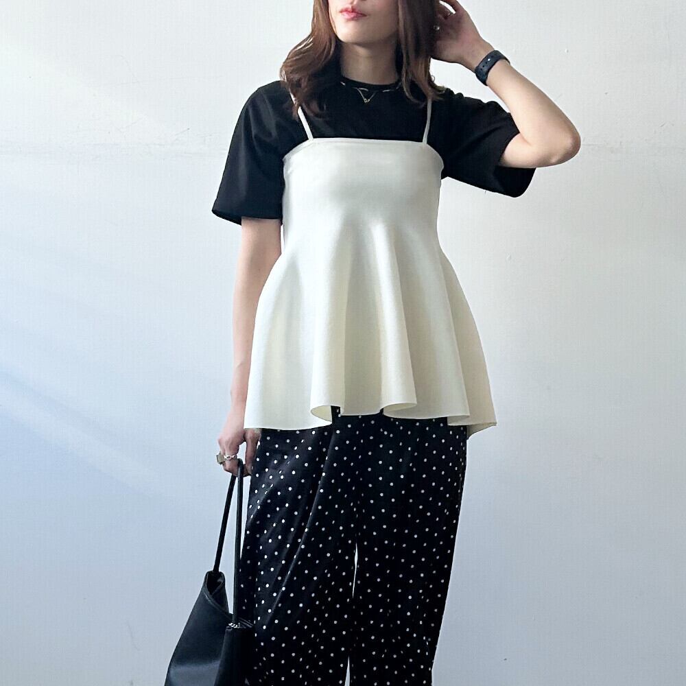 Knit peplum cami