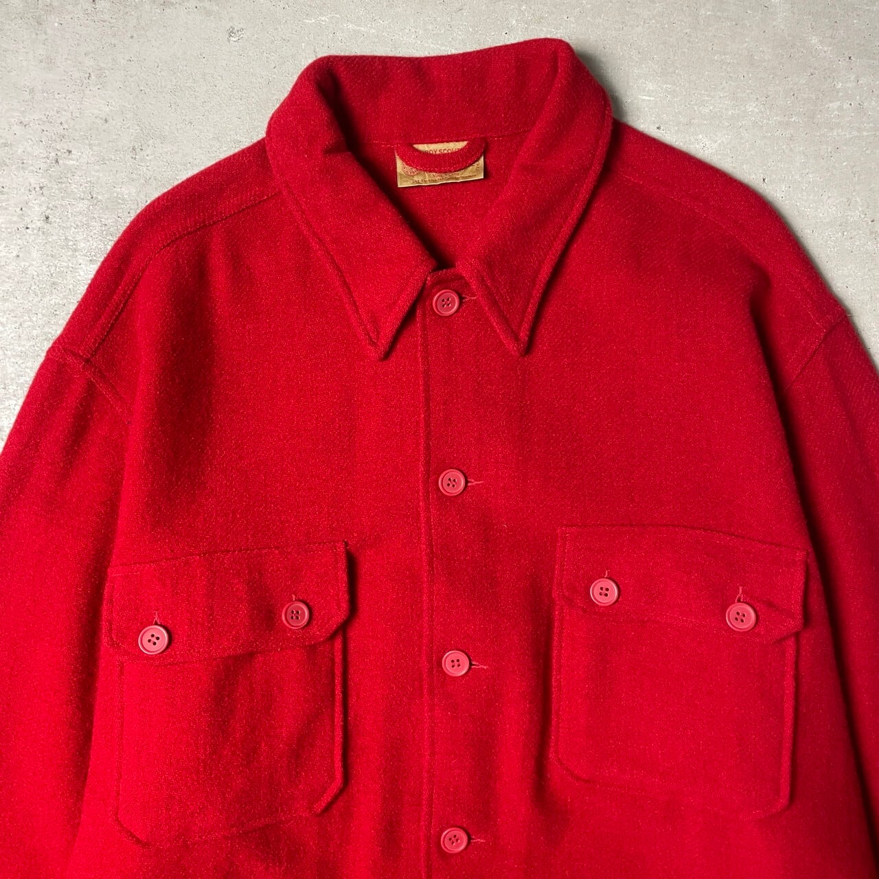 BOY SCOUTS OF AMERICA ボーイスカウト ウールシャツ メンズ2XL 古着