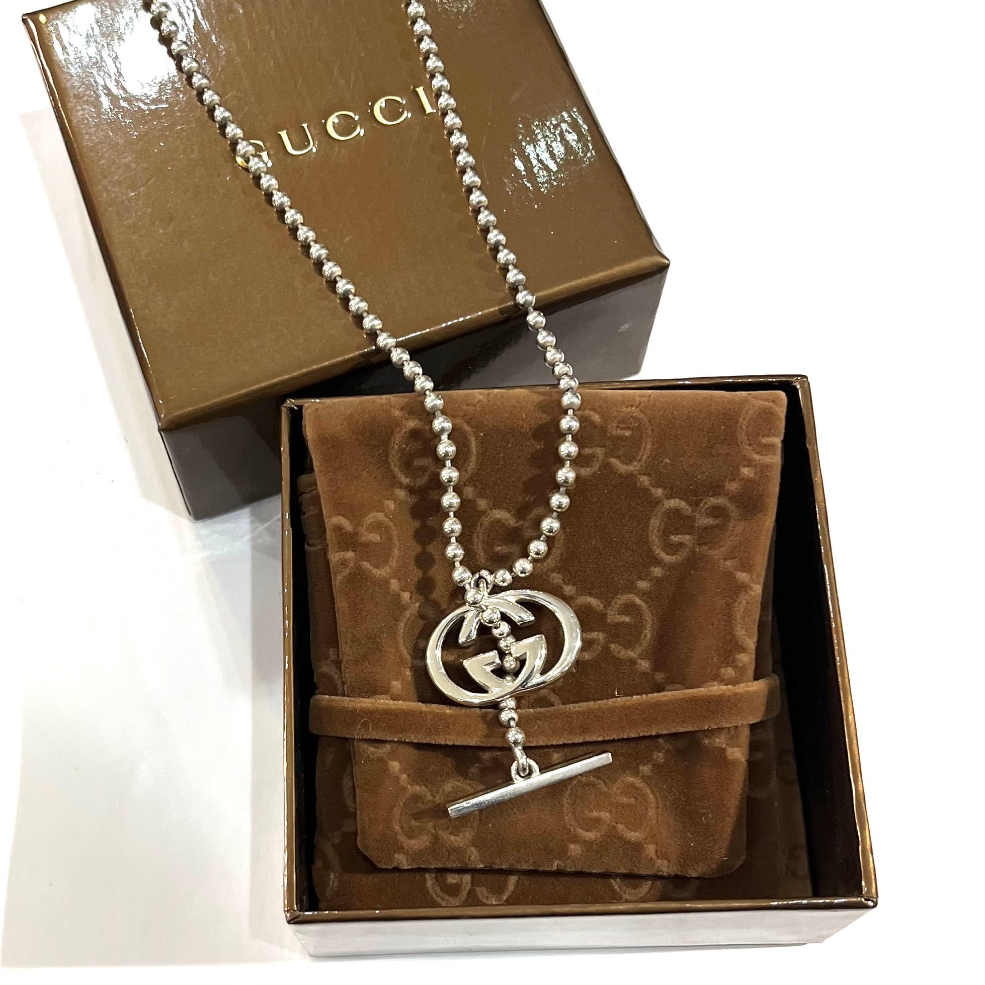 GUCCI】3016 VINTAGE グッチ インターロッキングG ボールチェーン