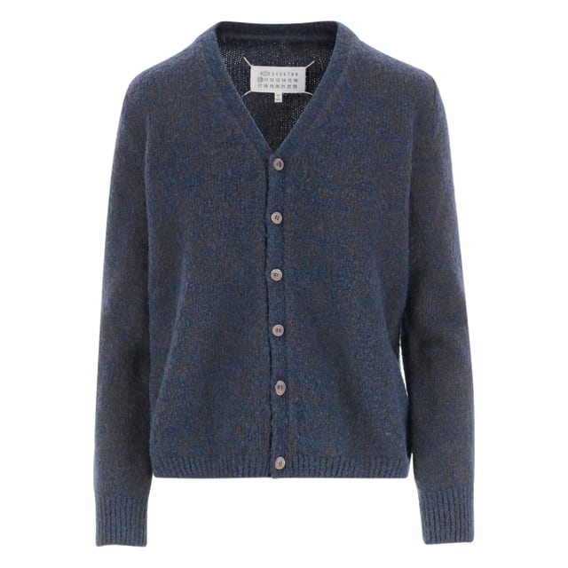 MAISON MARGIELA VNECK CARDIGAN Navy/dark brown