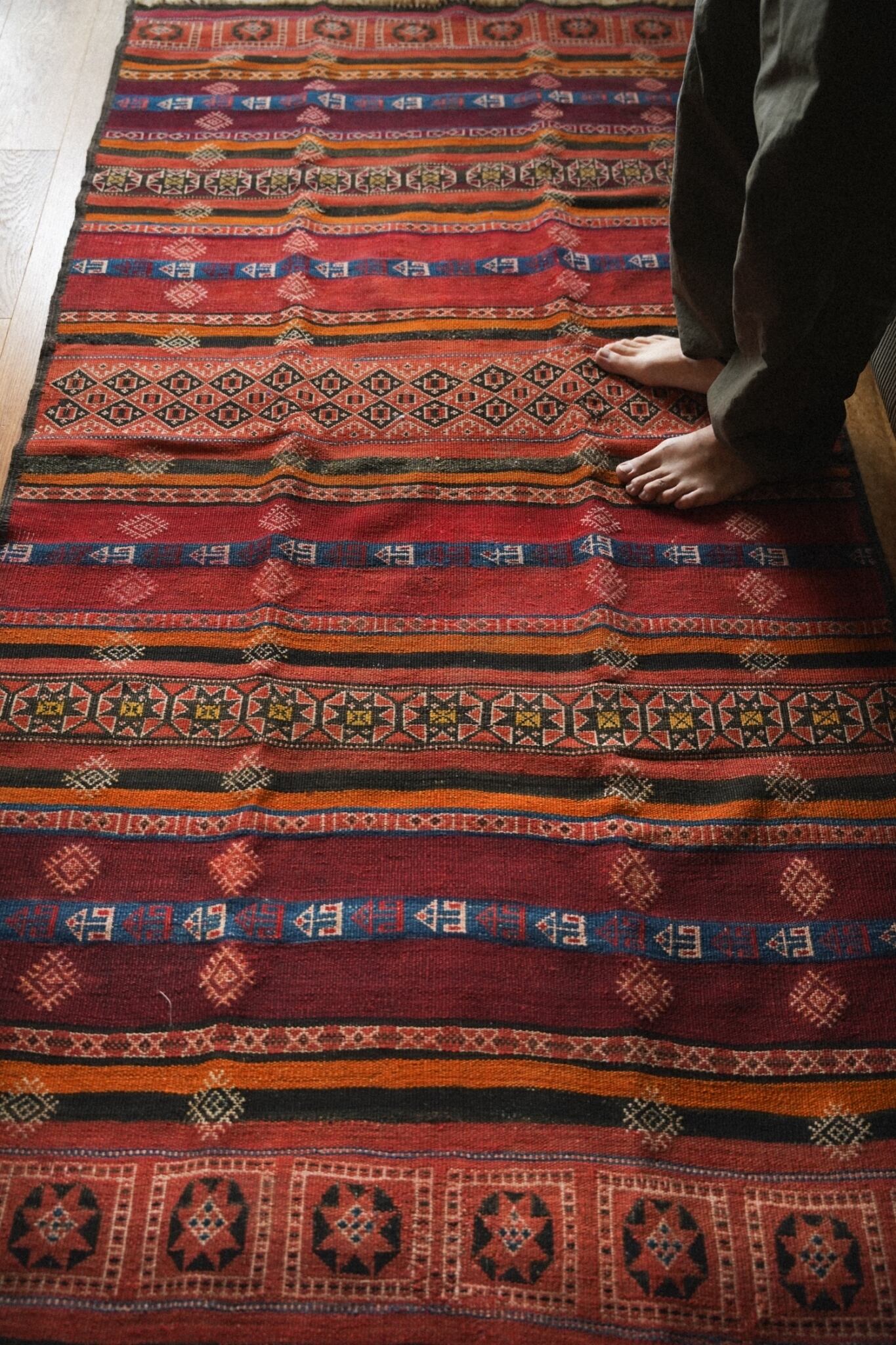 1457-Vintage Afghan Baluch killim