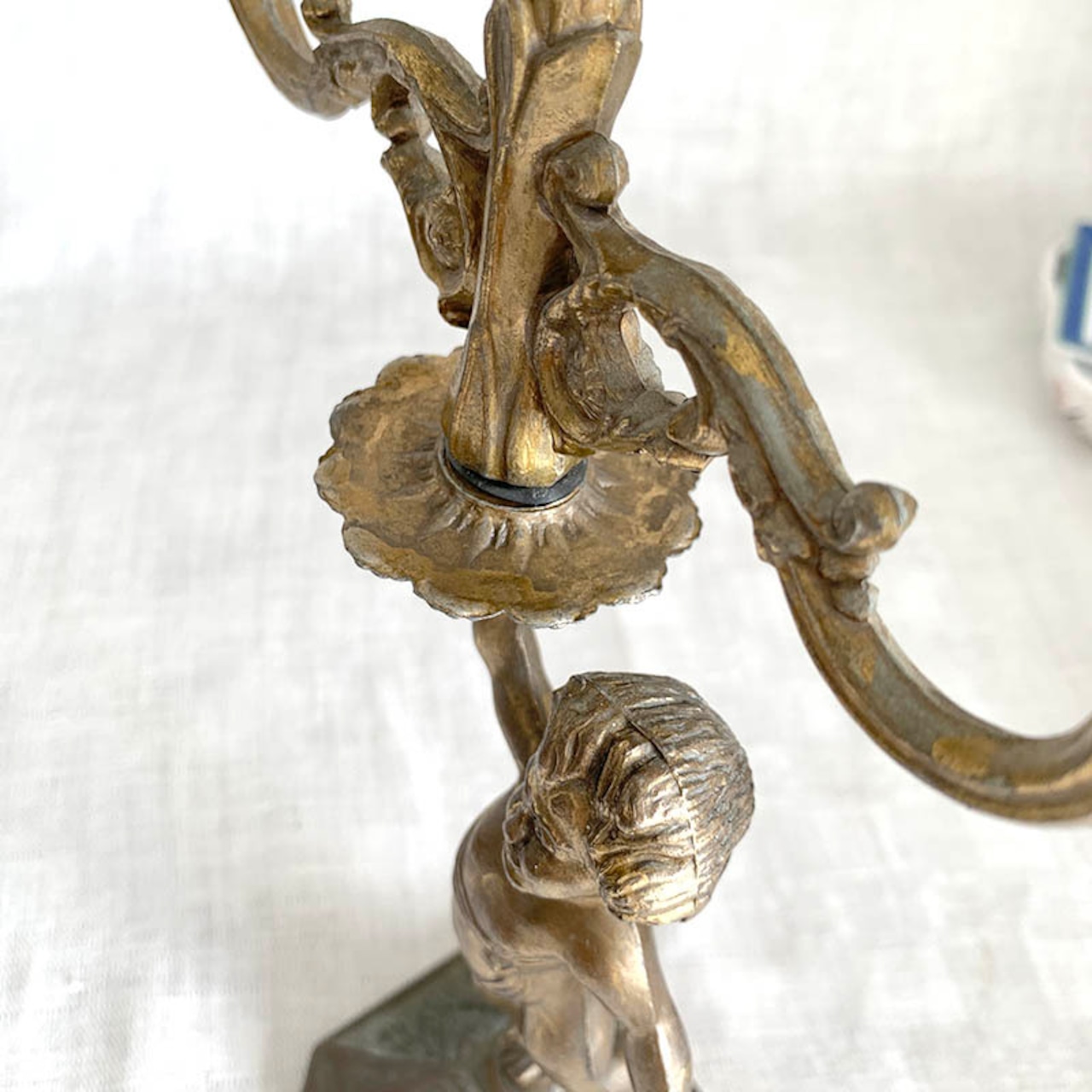 三又キャンドルホルダー 天使　3灯蝋燭　 18OTa21