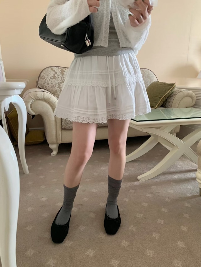 (予約) pretty young thing / Vitamin lace skirt 1color　