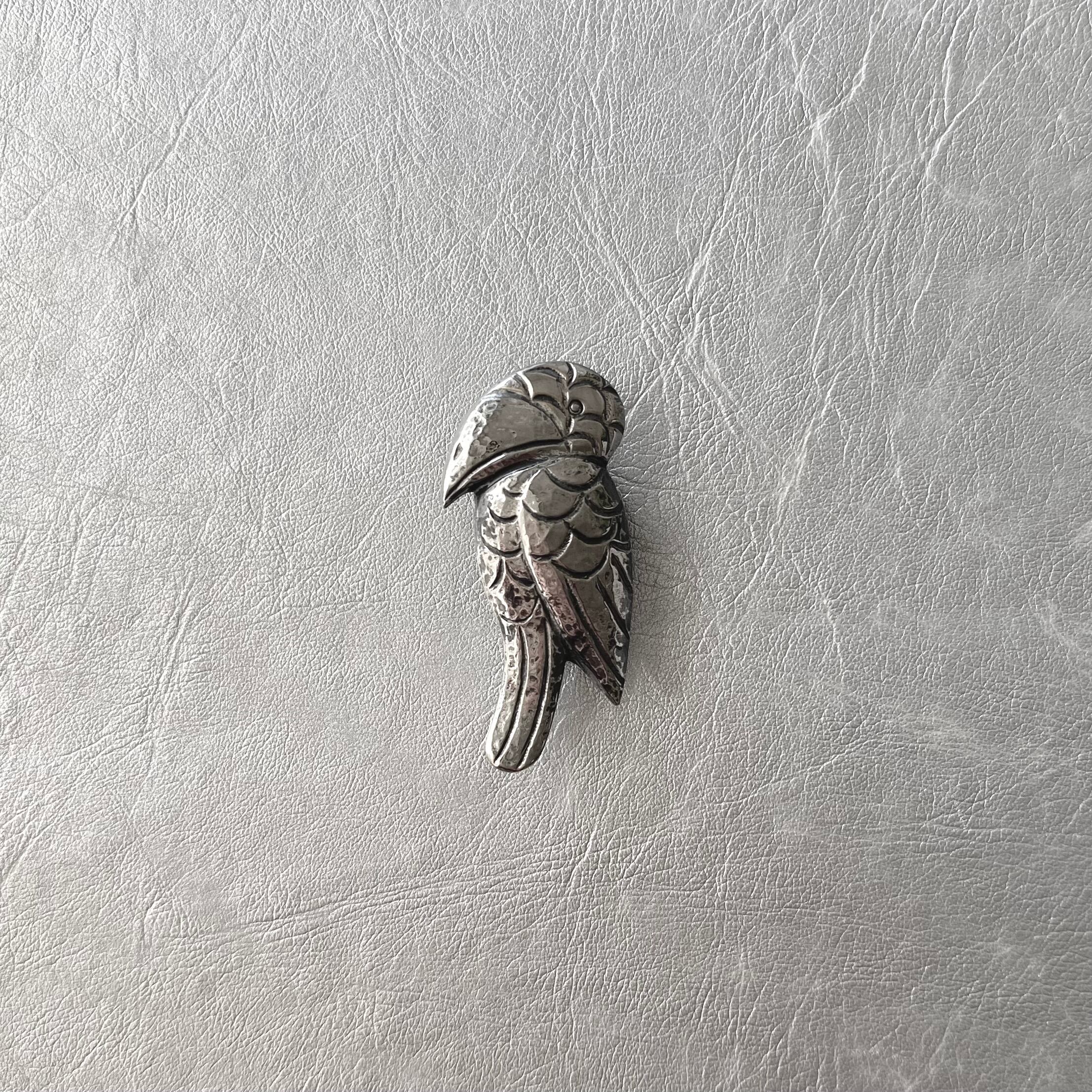 Vintage retro silver bird brooch レトロ ヴィンテージ シルバー 鳥 ...