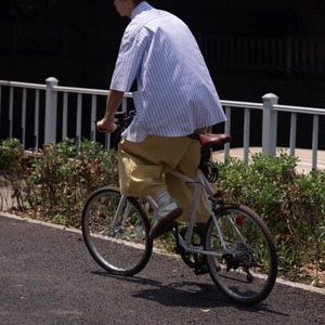 ストライプコラージュ半袖シャツ / 0720