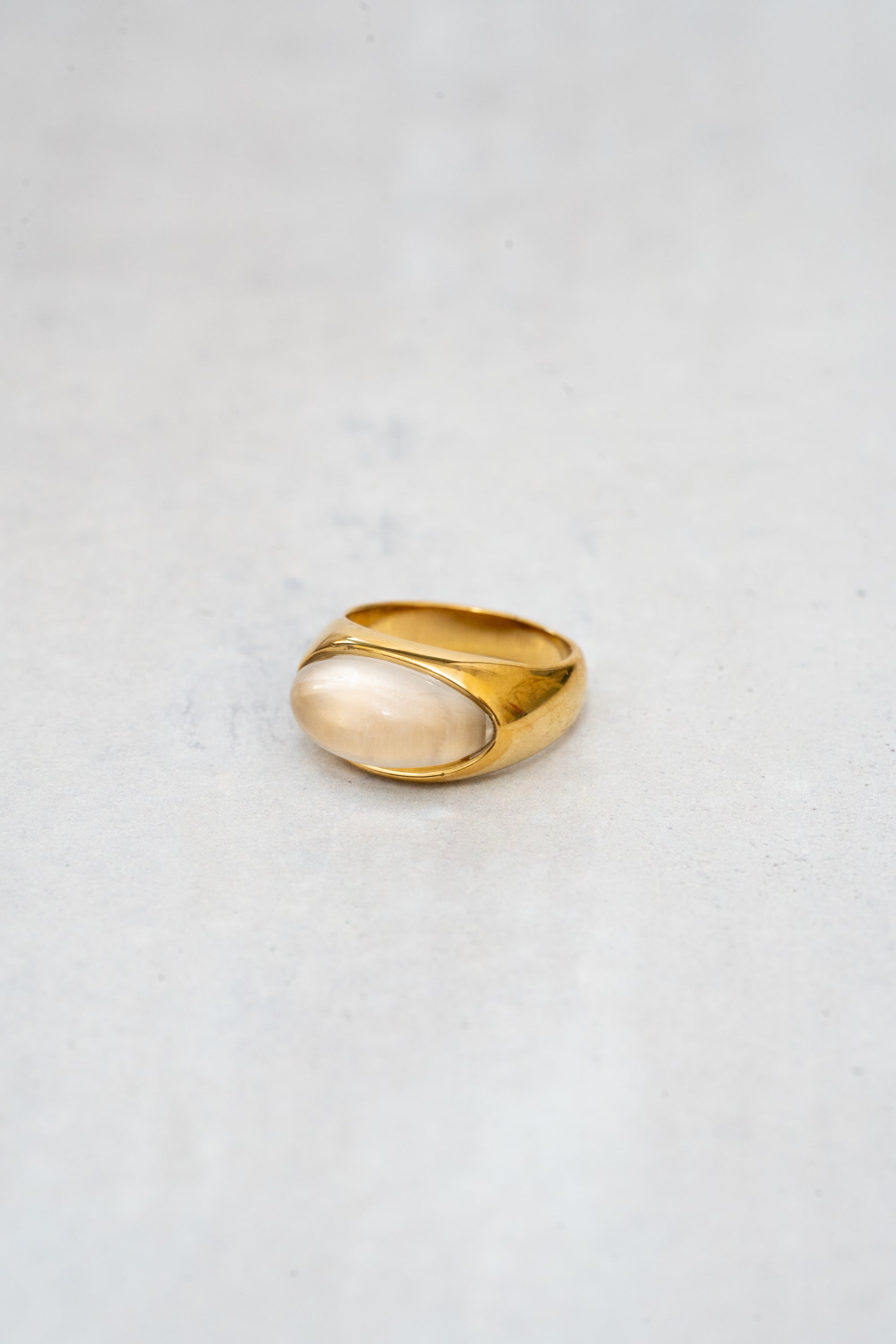 clear stone ring | 金属アレルギー対応のアクセサリー crea.jewelry