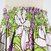 フラダンス 衣装 パウスカート ママラベイ グリーン系 Mamala Bay 日本製 モンステラ柄 レイ柄 ティアレ柄 かわいい 鮮やか 華やか 明るい ハワイアン アロハ ハワイアンプリント フラ ダンス レッスン 練習