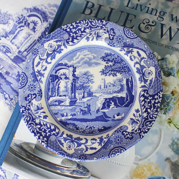 Tamイギリス　スポード　ブルーイタリアン19cmプレート　新品 イギリス スポード ブルーイタリアン19cmプレート 新品 現行品