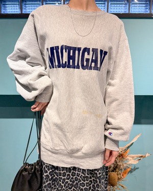 90's CHAMPION REVERSE WEAVE SWEAT "MICHIGAN"