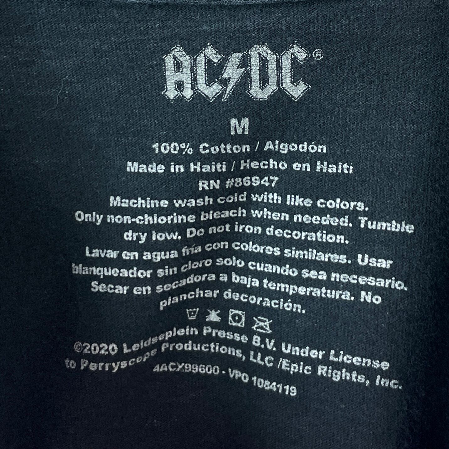 AC/DC JAILBREAK アンガス・ヤング ウォッシュ加工 Tシャツ XL | 古着
