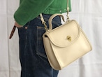 AMERICA 1990’s OLD COACH “Off White Leather” Shoulder bag