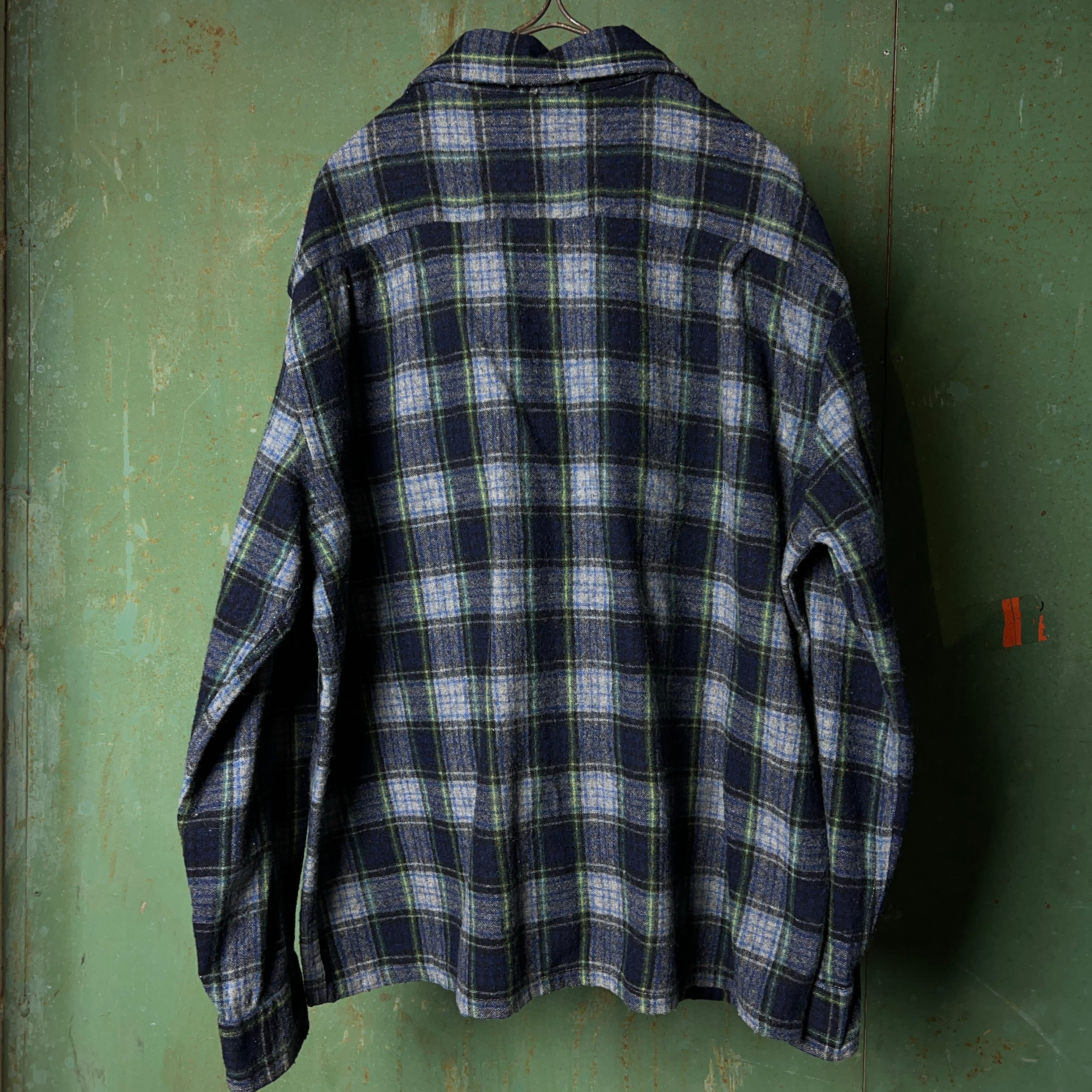 70's~80's Wool Shire Plaid Wool Shirt 70年代 80年代 ウールシャツ