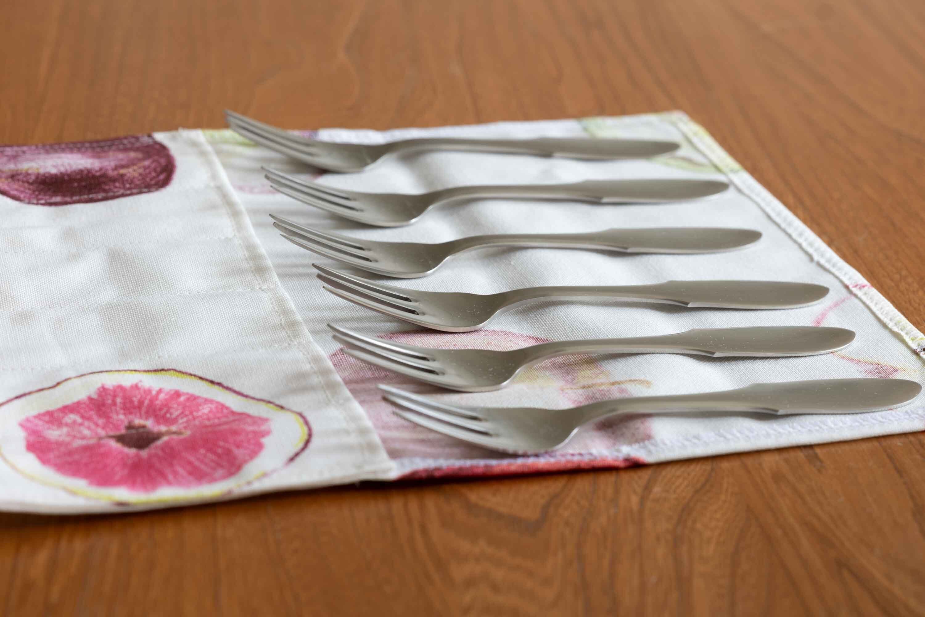 Mitra (ミトラ) サラダフォーク 6本 オリジナルカトラリー入れ付 Georg Jensen(ジョージ・ジェンセン)1941年〜 その2