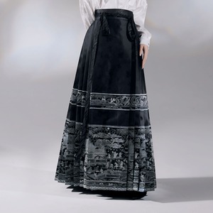 プリントデザイン巻きスカート　R0100