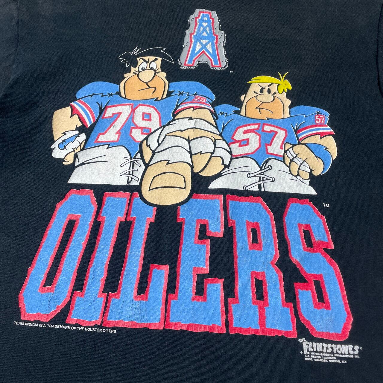 90年代 THE FLINTSTONES HOUSTON OILERS NFL キャラクタープリント T