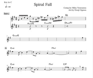 Spiral Fall　譜面 inC