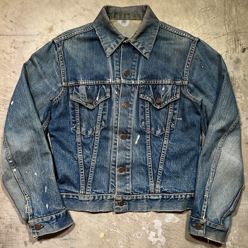 60's LEVI'S リーバイス 557XX デニムジャケット 初期 3rd ギャラ入り 刻印17 Big E フラップ裏ライトオンス 折り返しステッチ トラッカージャケット リペア有 40~42 希少 ヴィンテージ BA-2189 RM2608H