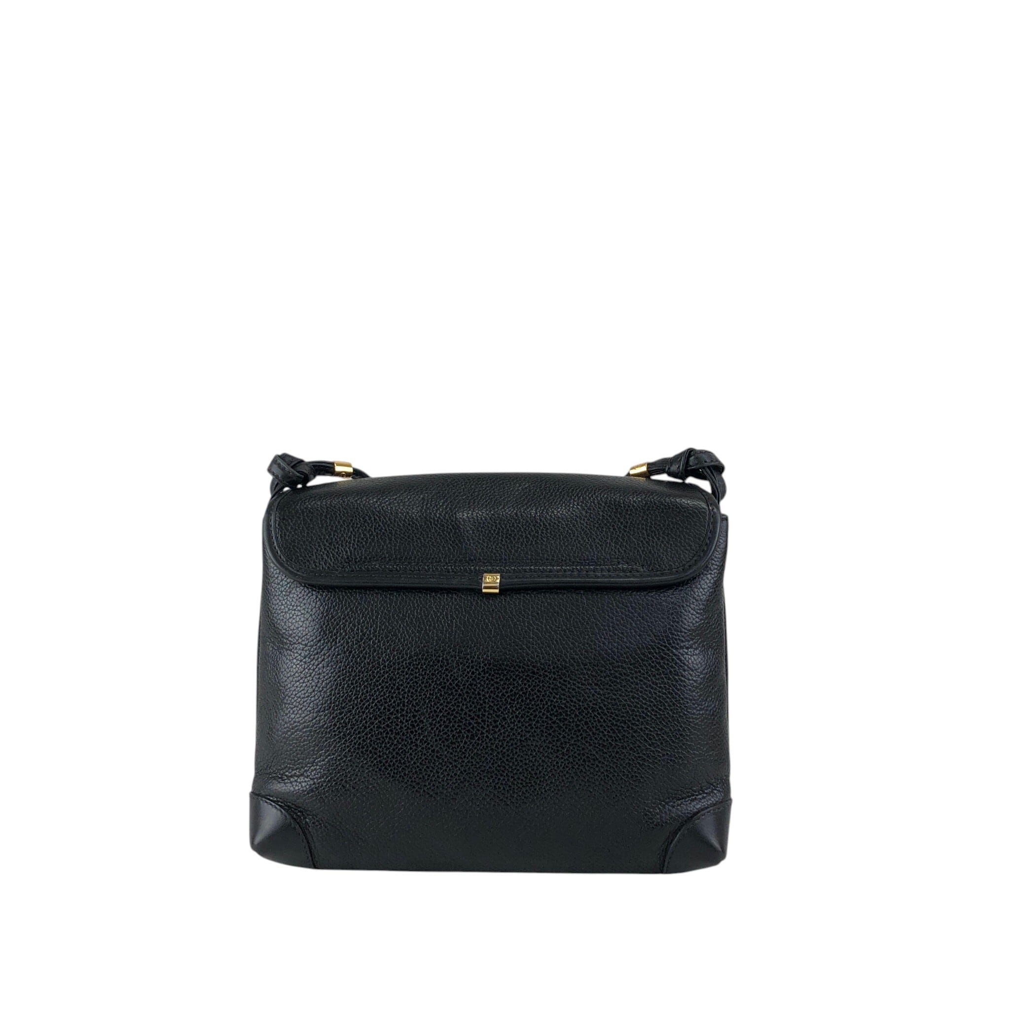 GUCCI グッチ ショルダーバッグ ブラック GGロゴ レザー vintage