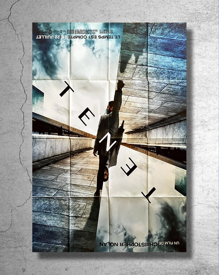 クリストファー・ノーラン監督映画『TENET テネット』2020年フランスでの上映告知ポスター