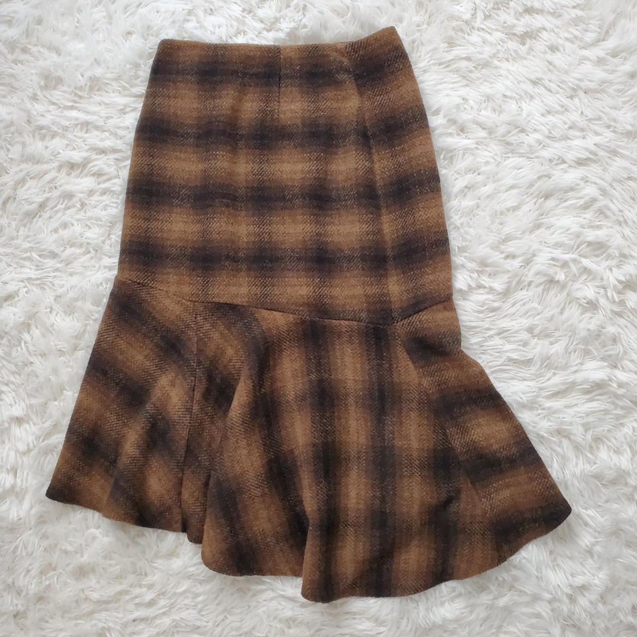 【USED】GU　チェック柄スカート　流行り　通勤通学デート斜めスカート　美品