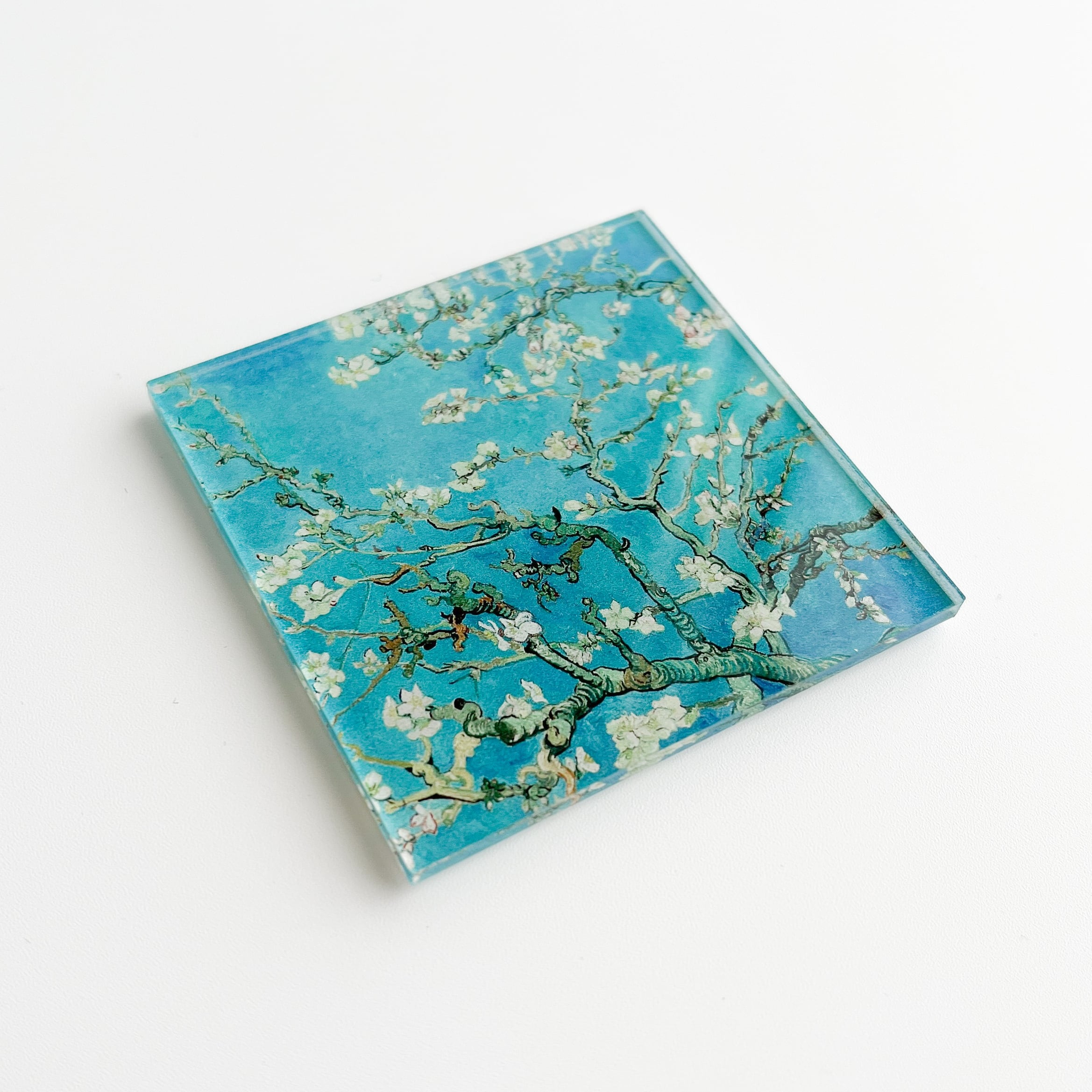 大型　花の枝の抽象画 絵画 『花咲くアーモンドの木の枝』 34×42cm フィンセント・ヴィレム