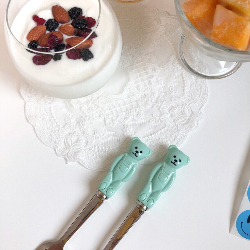 bear spoon fork SET ver.2 4colors / くまさん スプーン フォーク