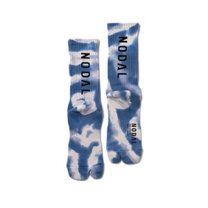 【NODAL】Tie Dye Logo Socks（Blue）