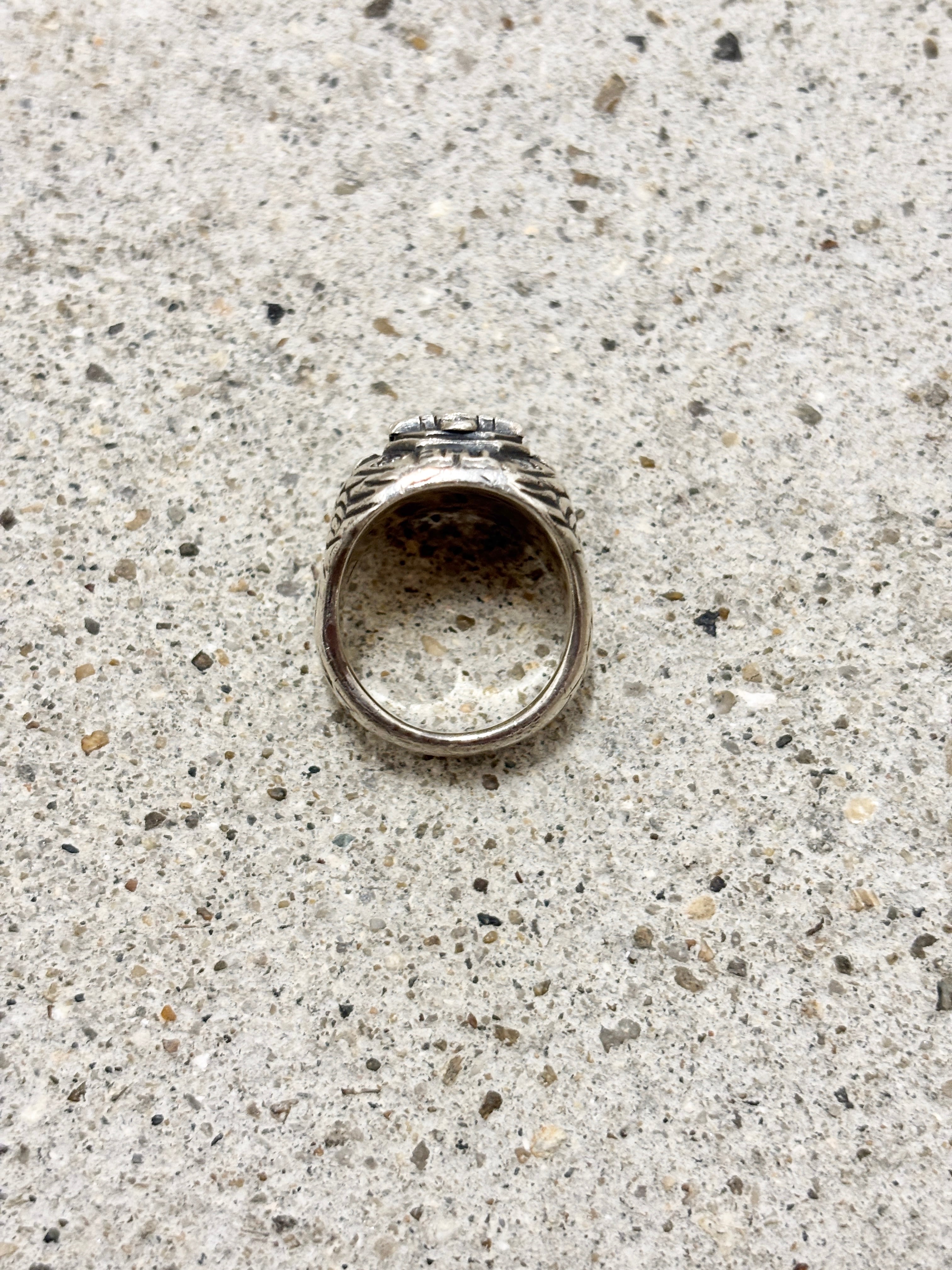 WTAPS/12AW College Ring/950刻印/17〜18号相当/カレッジリング/イ