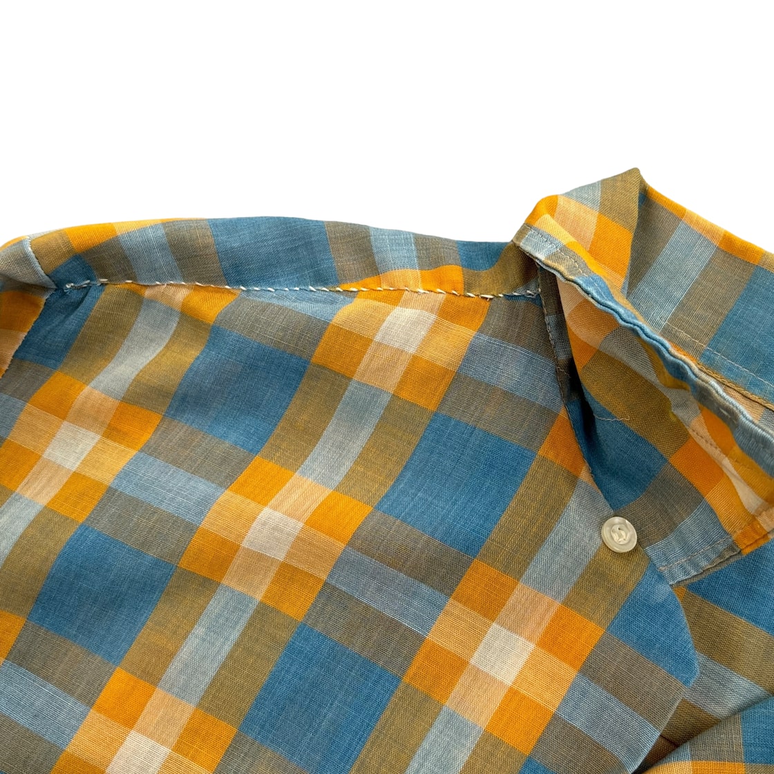 60s~70s Penneys TOWNCRAFT check pattern shirts open collar 60s~70s Penneys TOWNCRAFT check pattern shirts open collar