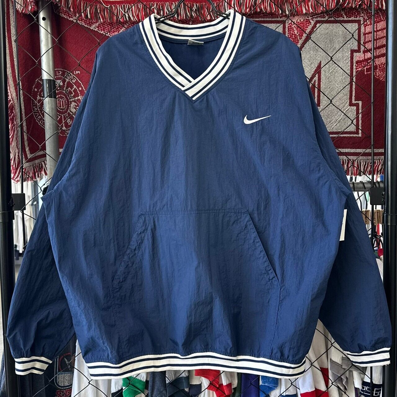 00s 古着 OLD NIKE ゲームシャツ ナイロンプルオーバー XL-