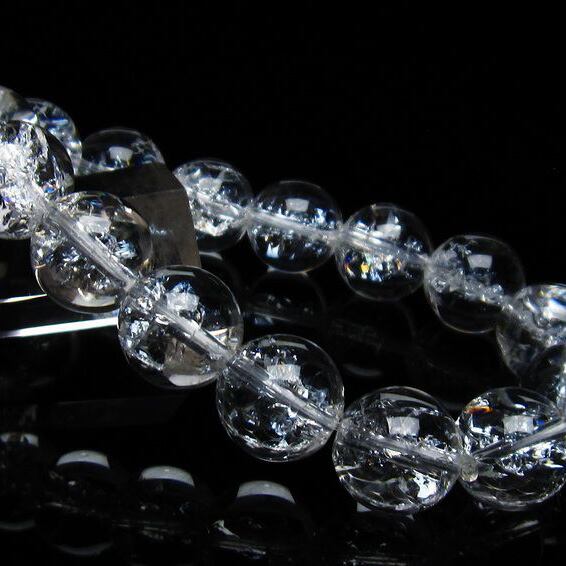 アイリスクォーツ 水晶 ブレスレット 14mm 一点物 メール便可 [M便 1/10] 111-35523