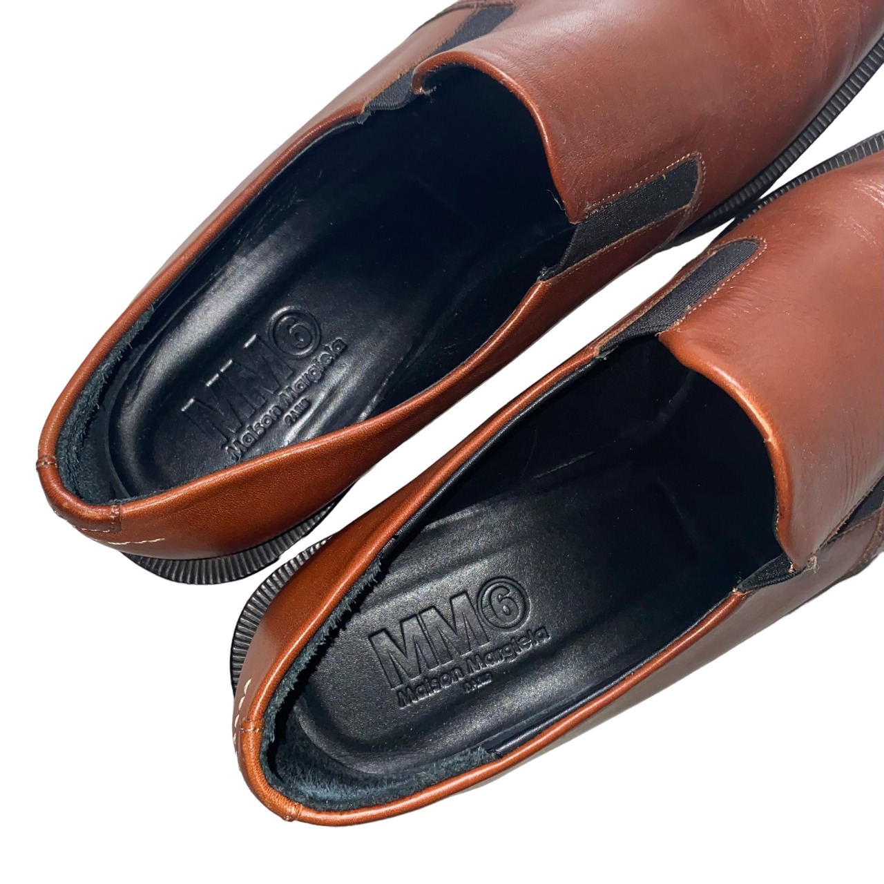 MM6 square toe high-heel shoes