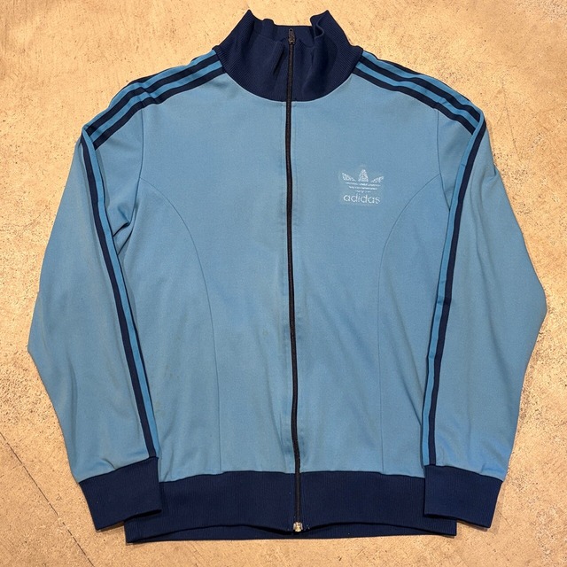 1980s adidas TRACK JACKET SAX/NAVY