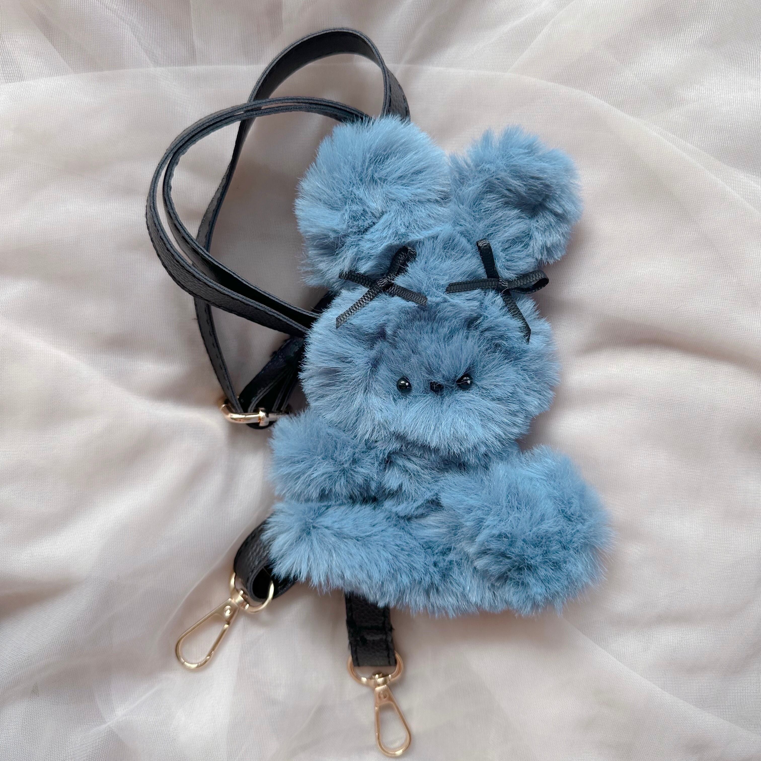 order もふもふ スマホショルダーストラップ hug bunny blue