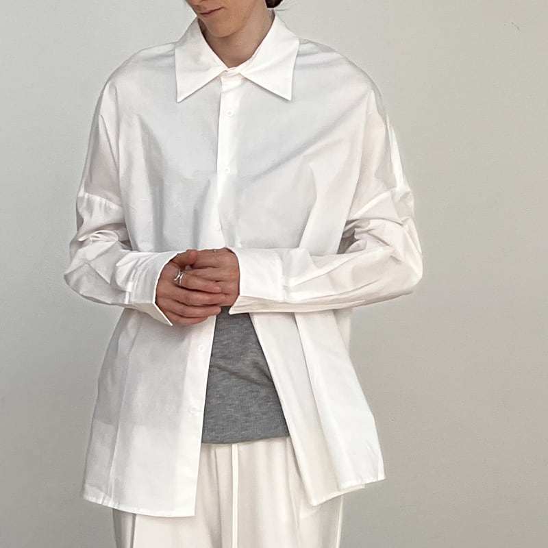 ボタンフロント オーバーサイズ 長袖 シャツ 2color MTO0450