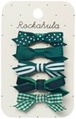 HBTS210G:School Bow Clip Set-GREEN