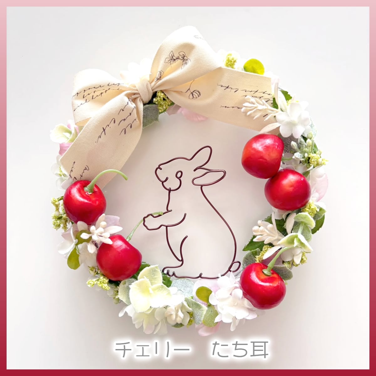 新作入荷♪】CHIKA WIRE リボンリース うさぎ. | うさぎセレクト