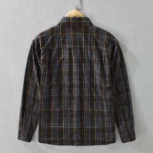 【M-3XL】Block Pattern Long Sleeve Shirt / ブロック パターン 長袖 シャツ