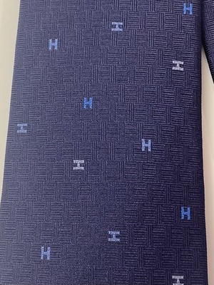 エルメス シルクタイ 7㎝ 《スプレッドH》 Marine