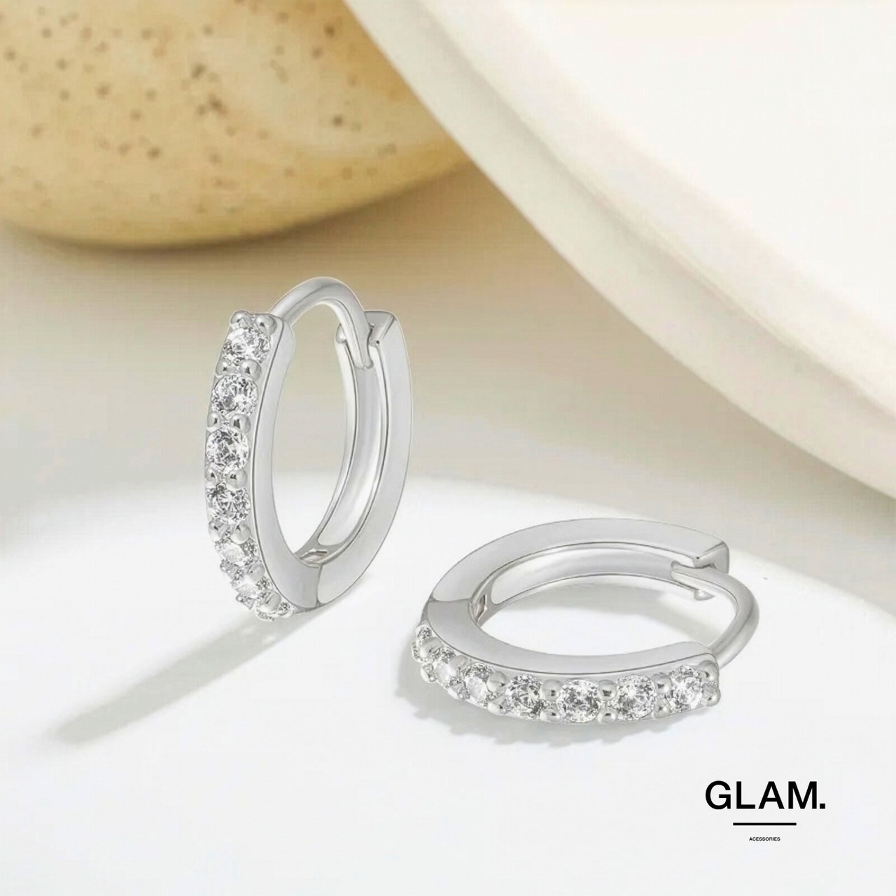 ジルコニアフープピアス