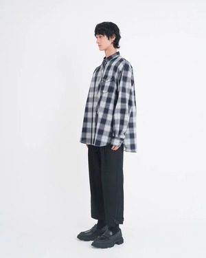 【26SS】Tamme タム /OMBRE CHECK NECKTIE SHIRT