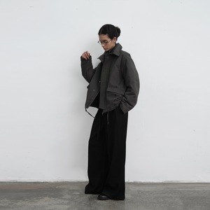 DECESOLO 25AW 折りたたみスタンドカラーマルチポケットパフジャケット