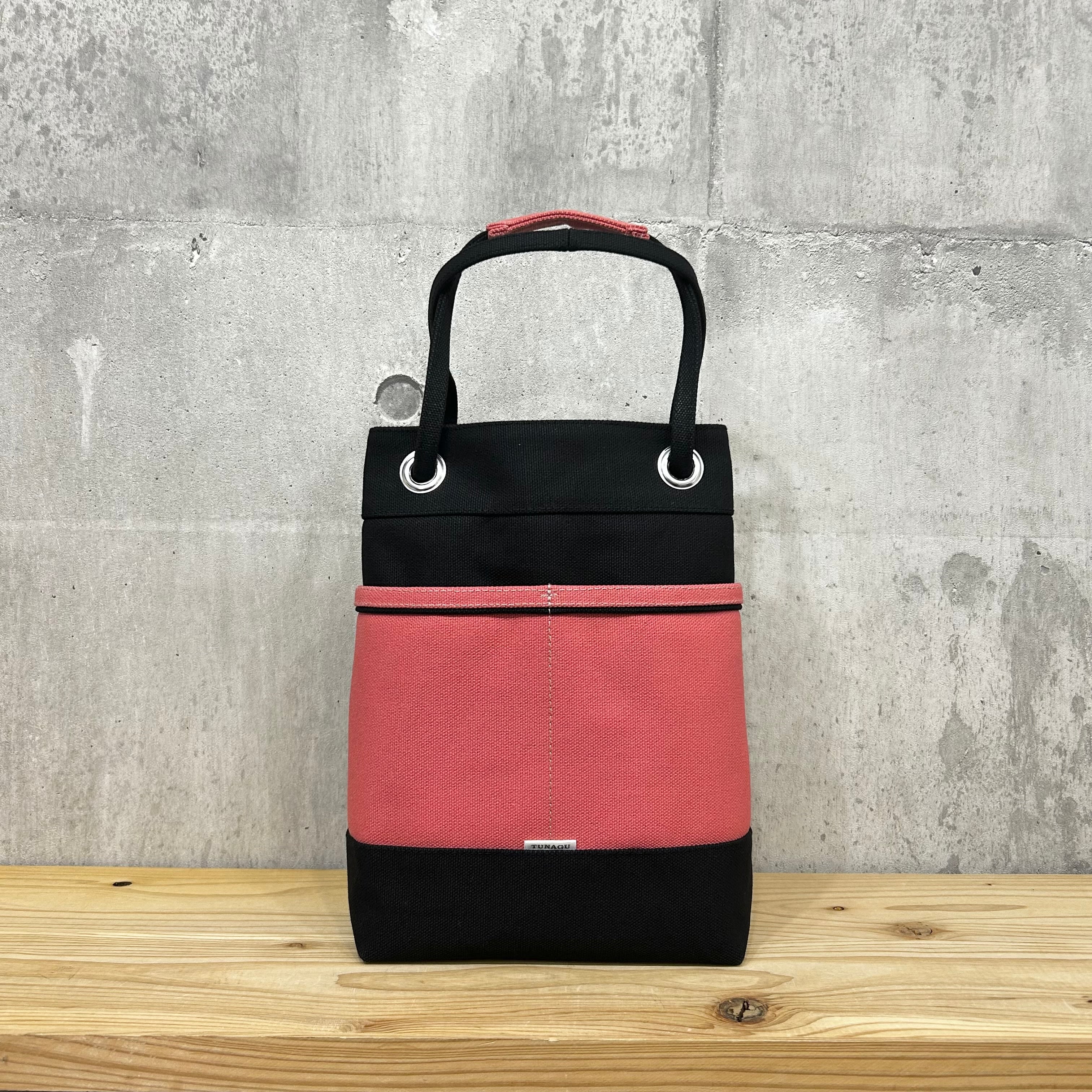 -* 2Way. BucketBag *- <ブラック×カラクレナイ>