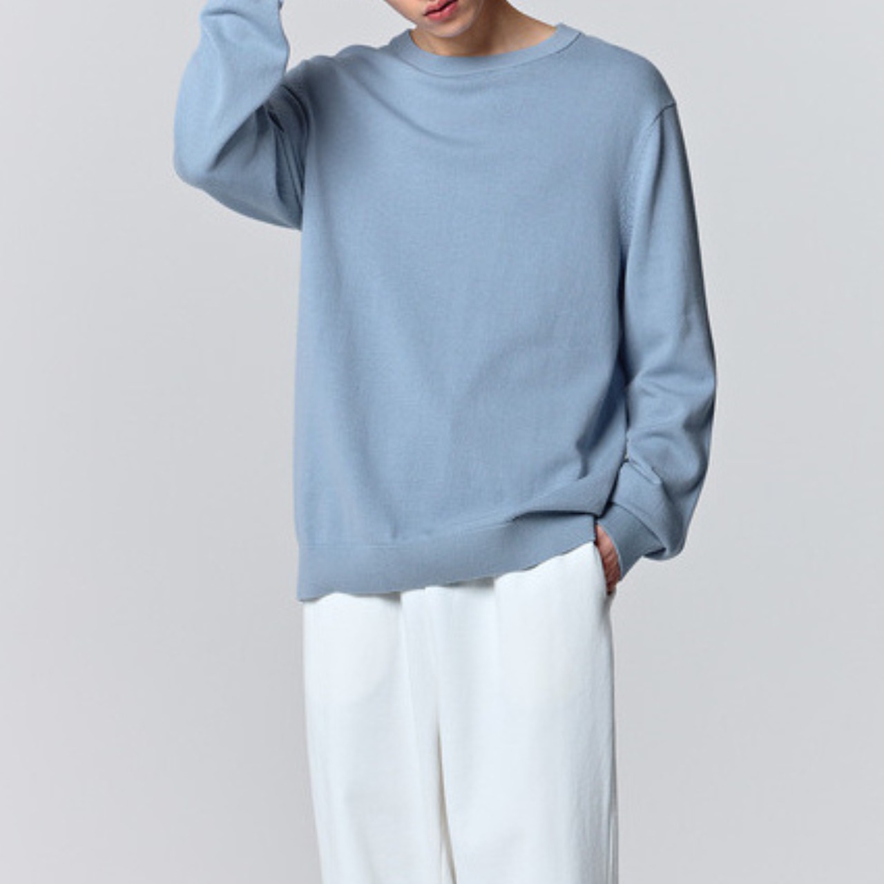 クルーネック長袖Tシャツ af0112