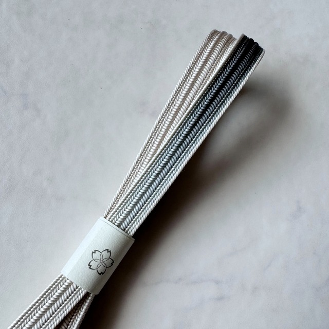 【和小物さくら・帯締め】錆鉄御納戸系　綾竹双葉暈し撚り房帯締め　240912㉗