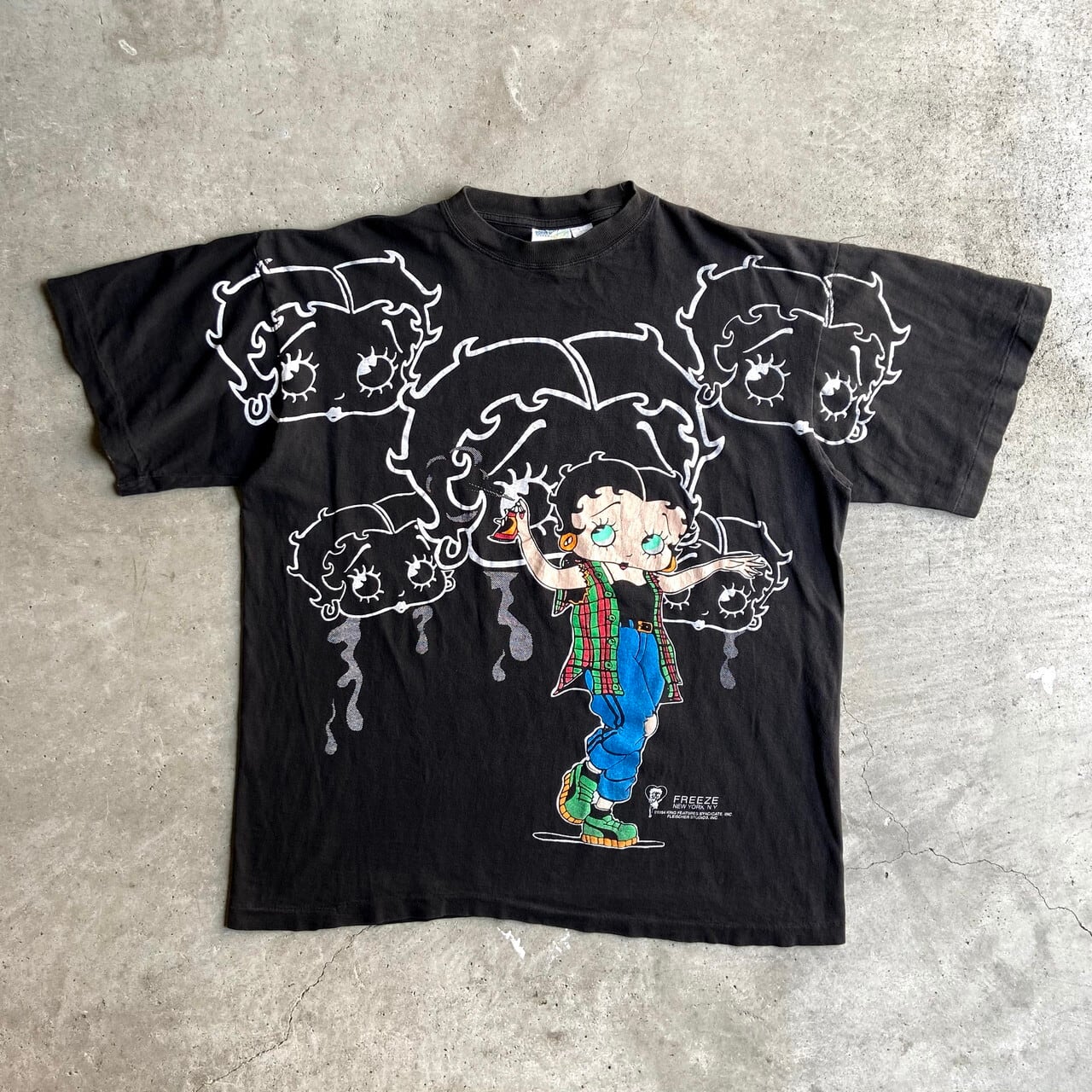 90年代 BETTY BOOP ビッグプリント キャラクタープリントTシャツ 