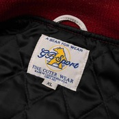 美品 CAPTAIN SANTA × GOLDEN BEAR キャプテンサンタ 20周年記念 ゴールデンベアー USA製 フルデコ 袖革 レザー スタジャン サイズ XL /レッド
